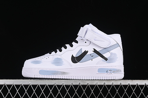 【340】[CW2289-111]-[AIR FORCE 1 07 MID WHITE/BLACK/BLUE]-[WOMAN:36-39]-[MAN:40-45]