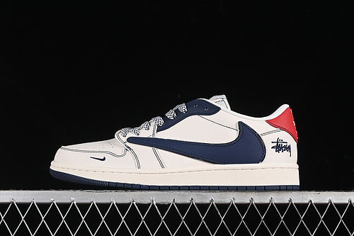 【360】[XZ3398-001]-[TRAVIS SCOTT X FRAGMENT DESIGN X AIR JORDAN 1 LOW OG SP WHITE/BLUE/RED]-[36-45]