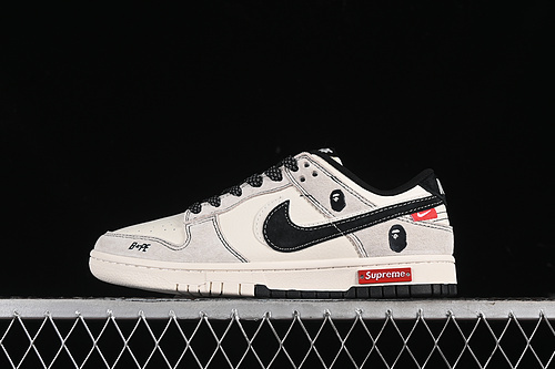【360】[MM1089-017]-[SB DUNK LOW SUPREME BAPE GREY/BLACK/WHITE]-[WOMAN:36-39]-[MAN:40-45]