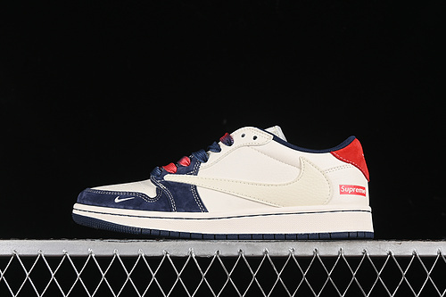 【360】[XY2688-122]-[TRAVIS SCOTT X FRAGMENT DESIGN X AIR JORDAN 1 LOW OG SP WHITE/RED/BLUE]-[36-45]