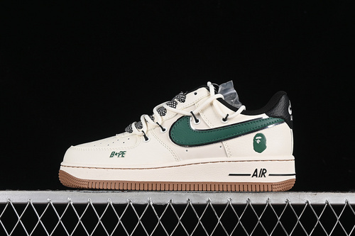 【340】[SJ1198-100]-[AIR FORCE 1 07 LOW BAPE WHITE/BLACK/GREEN]-[WOMAN:36-39]-[MAN:40-45]