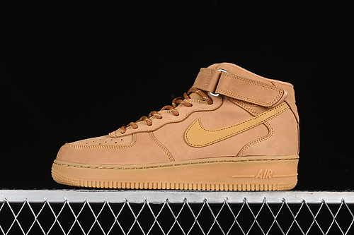 【340】[DJ9158-200]-[AIR FORCE 1 07 MID FLAX/GUM LIGHT BROWN/BLACK/WHEAT]-[UNISEX:35.5-47.5]