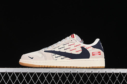 【360】[JH6088-613]-[TRAVIS SCOTT X FRAGMENT DESIGN X AIR JORDAN 1 LOW OG SP GREY/BLUE/BEIGE]-[36-45]