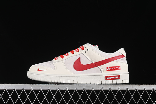 【360】[KK1333-002]-[SB DUNK LOW SUPREME RED/BEIGE/WHITE]-[WOMAN:36-39]-[MAN:40-45]