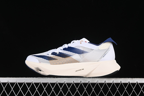 【260】[IG6438]-[ADIZERO ADIOS PRO 3 CLOUD WHITE/DARK BLUE/GOLD METALLIC]-[WOMAN:36-39]-[MAN:40-45]