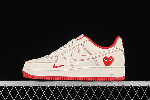 【340】[KK3333-001]-[AIR FORCE 1 07 LOW OFF WHITE/RED]-[WOMAN:36-39]-[MAN:40-45]