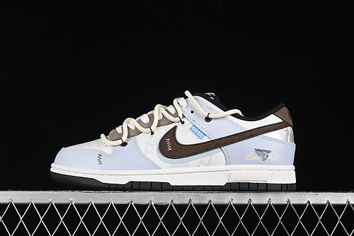 【360】[DD1391-100]-[SB DUNK LOW OFF WHITE/BLUE/BROWN]-[WOMAN:36-39]-[MAN:40-44]