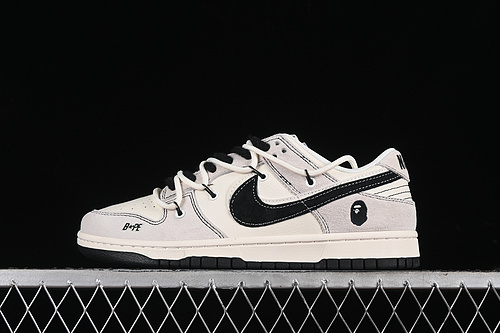 【380】[SJ2068-299]-[SB DUNK LOW BAPE WHITE/GREY/BLACK]-[WOMAN:36-39]-[MAN:40-45]