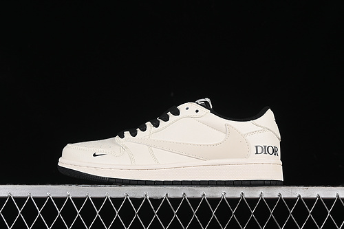 【360】[LJ5188-025]-[TRAVIS SCOTT X FRAGMENT DESIGN X AIR JORDAN 1 LOW OG SP OFF WHITE/BLACK]-[36-45]