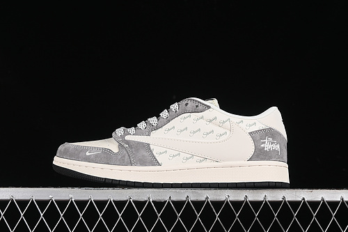 【360】[XZ3398-003]-[TRAVIS SCOTT X FRAGMENT DESIGN X AIR JORDAN 1 LOW OG SP WHITE/GREY]-[36-45]