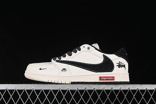 【360】[SJ2068-129]-[TRAVIS SCOTT X FRAGMENT DESIGN X AIR JORDAN 1 LOW OG SP WHITE/BLACK]-[36-45]