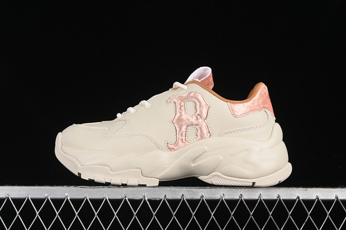 【240】[3ASHWVM4643BRS]-[NY MLB BIGBALL CHUNKY WINDOW VELVET MONOGRAM BEIGE/PINK]-[UNISEX:35-45]