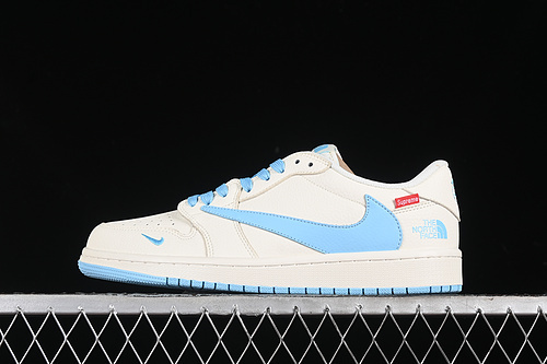【360】[DIY1688-002]-[TRAVIS SCOTT X FRAGMENT DESIGN X AIR JORDAN 1 LOW OG SP OFF WHITE/BLUE]-[36-45]