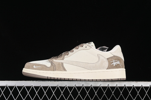 【360】[JH6089-001]-[TRAVIS SCOTT X FRAGMENT DESIGN X AIR JORDAN 1 LOW OG SP BEIGE/KHAKI]-[36-45]
