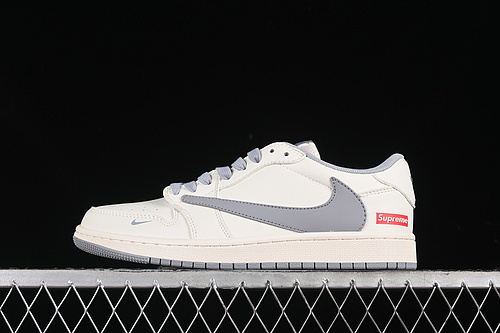 【360】[XZ1168-003]-[TRAVIS SCOTT X FRAGMENT DESIGN X AIR JORDAN 1 LOW OG SP OFF WHITE/GREY]-[36-45]