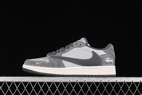 【360】[SJ2068-120]-[TRAVIS SCOTT X FRAGMENT DESIGN X AIR JORDAN 1 LOW OG SP GREY]-[UNISEX:36-45]