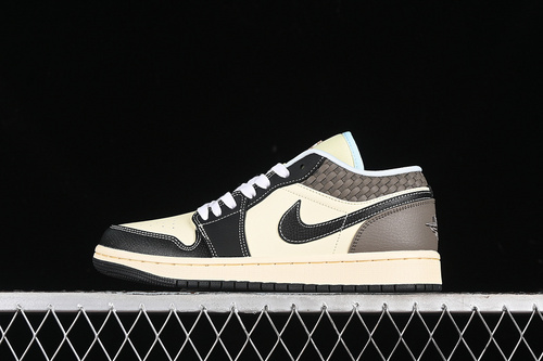 【260】[HQ3437-101]-[AIR JORDAN 1 LOW SE COCONUT MILK/BLACK/MUSLIN/TEAM GOLD/GLACIER BLUE]-[36-46]