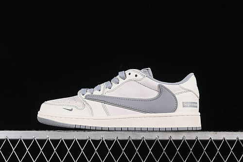 【360】[XZ2268-003]-[TRAVIS SCOTT X FRAGMENT DESIGN X AIR JORDAN 1 LOW OG SP WHITE/GREY]-[36-45]