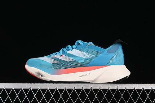 【260】[ID8473]-[ADIZERO ADIOS PRO 3 LUCID CYAN/CLOUD WHITE/BRIGHT RED]-[WOMAN:36-39]-[MAN:40-45]