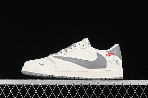 【360】[DIY1688-001]-[TRAVIS SCOTT X FRAGMENT DESIGN X AIR JORDAN 1 LOW OG SP WHITE/GREY]-[36-45]