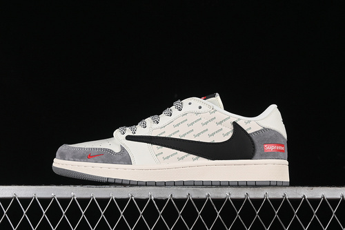 【360】[XY2688-120]-[TRAVIS SCOTT X FRAGMENT DESIGN X AIR JORDAN 1 LOW OG SP GREY/BLACK/WHITE]-[36-45]