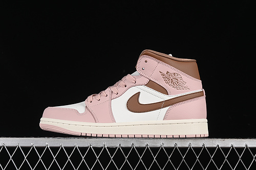 【280】[BQ6472-620]-[AIR JORDAN 1 MID PINK OXFORD/SAIL/ARCHAEO BROWN]-[WOMAN:36-40]