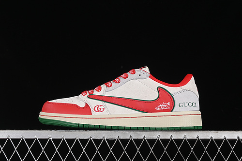 【380】[AG3702-800]-[TRAVIS SCOTT X FRAGMENT DESIGN X AIR JORDAN 1 LOW OG SP WHITE/GREY/RED]-[36-45]
