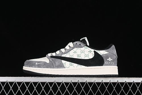 【360】[SJ2068-137]-[TRAVIS SCOTT X FRAGMENT DESIGN X AIR JORDAN 1 LOW OG SP WHITE/GREY/BLACK]-[36-45]