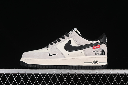 【340】[XZ6188-115]-[AIR FORCE 1 07 LOW SUPREME BLACK/GREY/WHITE]-[WOMAN:36-39]-[MAN:40-45]