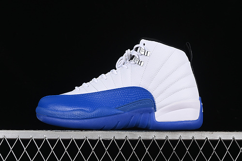 【340】[CT8013-140]-[AIR JORDAN 12 RETRO WHITE/BLACK/GAME ROYAL]-[MAN:40-48]