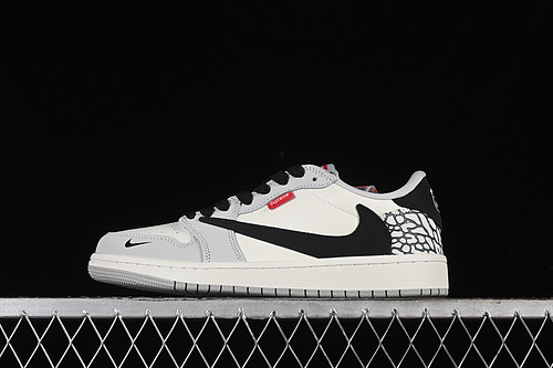【360】[JH6089-003]-[TRAVIS SCOTT X FRAGMENT DESIGN X AIR JORDAN 1 LOW OG SP GREY/BLACK/WHITE]-[36-45]
