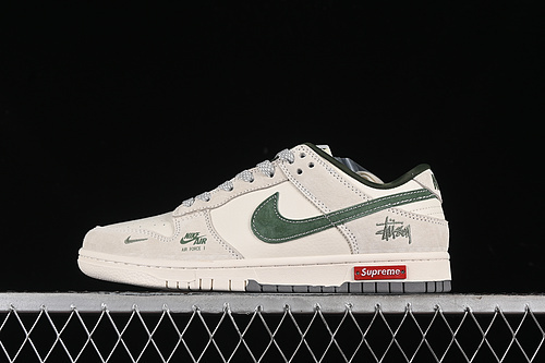 【360】[SJ2068-303]-[SB DUNK LOW SUPREME OFF WHITE/GREY/GREEN]-[WOMAN:36-39]-[MAN:40-45]