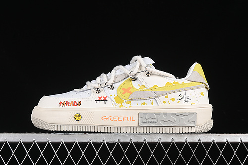 【340】[DV6984-001]-[AIR FORCE 1 FONTANKA WHITE/GREY/YELLOW]-[WOMAN:36-39]-[MAN:40-45]