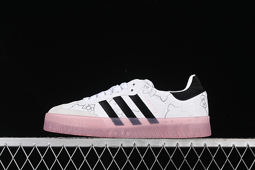【230】[IG4450]-[HELLO KITTY X WMNS SAMBAE WHITE/CORE BLACK/CLEAR PINK]-[WOMAN:35-39]-[MAN:40-45]