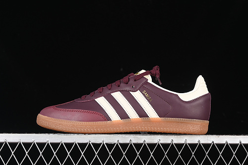 【260】[ID0477]-[SAMBA W MAROON/CREAM WHITE/GOLD METALLIC]-[WOMAN:36-39]-[MAN:40-45]