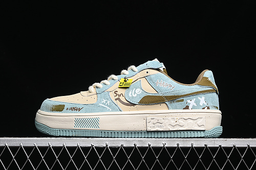 【340】[CW6688-508]-[AIR FORCE 1 FONTANKA ENJOY LIFE BLUE/BEIGE]-[WOMAN:36-39]-[MAN:40-45]