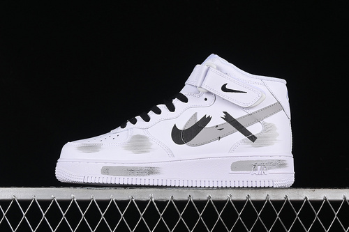 【340】[CW2289-111]-[AIR FORCE 1 07 MID WHITE/GREY/BLACK]-[WOMAN:36-39]-[MAN:40-45]