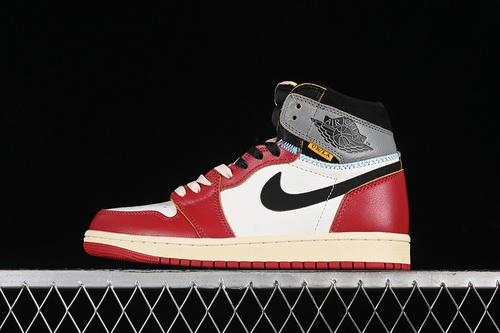 【350】[HV8563-600]-[UNION X AIR JORDAN 1 RETRO HIGH VARSITY RED/BLACK/SAIL/SHADOW GREY/MUSLIN]