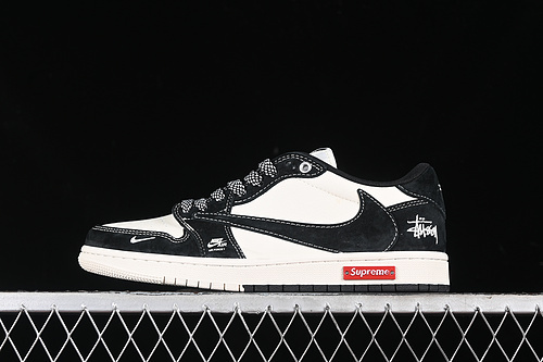 【360】[SJ2068-124]-[TRAVIS SCOTT X FRAGMENT DESIGN X AIR JORDAN 1 LOW OG SP WHITE/BLACK]-[36-45]