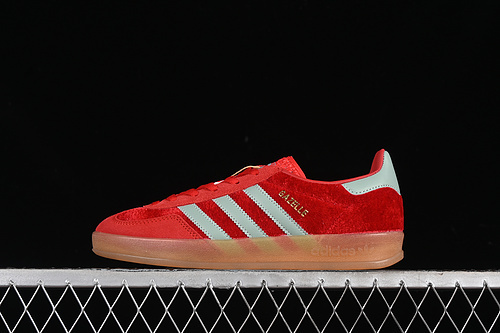 【300】[IG6786]-[ORIGINALS GAZELLE INDOOR BETTER SCARLET/HAZY GREEN/GUM]-[WOMAN:36-39]-[MAN:40-45]