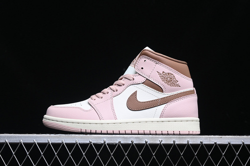 【340】[BQ6472-620]-[AIR JORDAN 1 MID PINK OXFORD/SAIL/ARCHAEO BROWN]-[WOMAN:35.5-40]