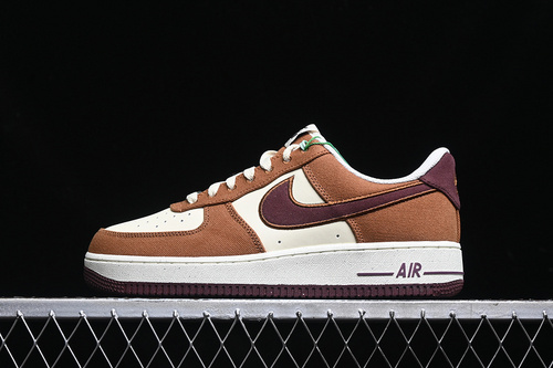 【280】[FQ8713-200]-[AIR FORCE 1 07 LOW LIGHT BRITISH TAN/COCONUT MILK/GUM DARK BROWN/BURGUNDY CRUSH]