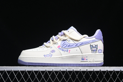 【340】[BD7701-220]-[AIR FORCE 1 07 LOW KUROMI WHITE/PURPLE]-[WOMAN:36-39]-[MAN:40-45]