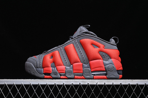 【260】[FZ3055-002]-[AIR MORE UPTEMPO LOW DARK GREY/LIGHT CRIMSON/METALLIC SILVER]-[UNISEX:36-45]