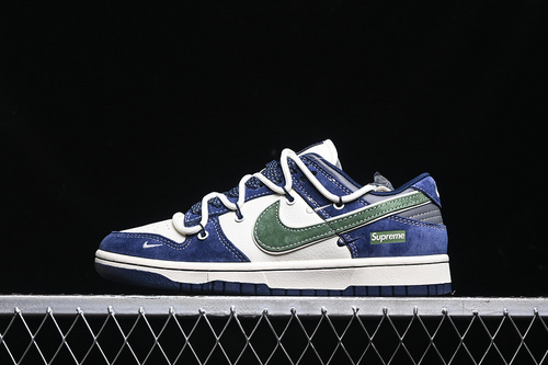 【380】[XS1186-101]-[DUNK LOW SB SUPREME WHITE/BLUE/GREEN/GREY]-[WOMAN:36-39]-[MAN:40-45]