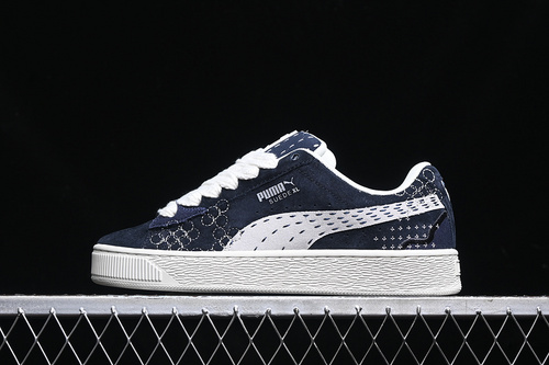 【240】[395777-01]-[PUMA SUEDE XL NEW NAVY/VAPOR GREY]-[WOMAN:36-39]-[MAN:40-45]