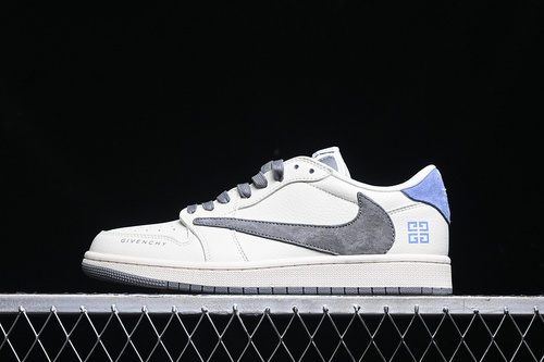【360】[LX1988-111]-[TRAVIS SCOTT X FRAGMENT DESIGN X AIR JORDAN 1 LOW OG SP WHITE/GREY/BLUE]-[36-45]