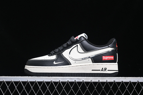【340】[XZ6188-316]-[AIR FORCE 1 07 LOW SUPREME WHITE/BLACK/SILVER]-[WOMAN:36-39]-[MAN:40-45]