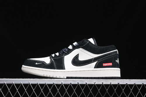 【360】[SJ9950-021]-[AIR JORDAN 1 LOW SUPREME BLACK/WHITE]-[WOMAN:36-39]-[MAN:40-45]