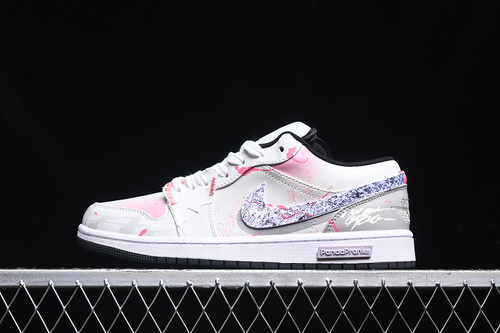 【380】[553558-132]-[AIR JORDAN 1 LOW WHITE/PINK/BLUE/GREY]-[WOMAN:35.5-39]-[MAN:40-47.5]